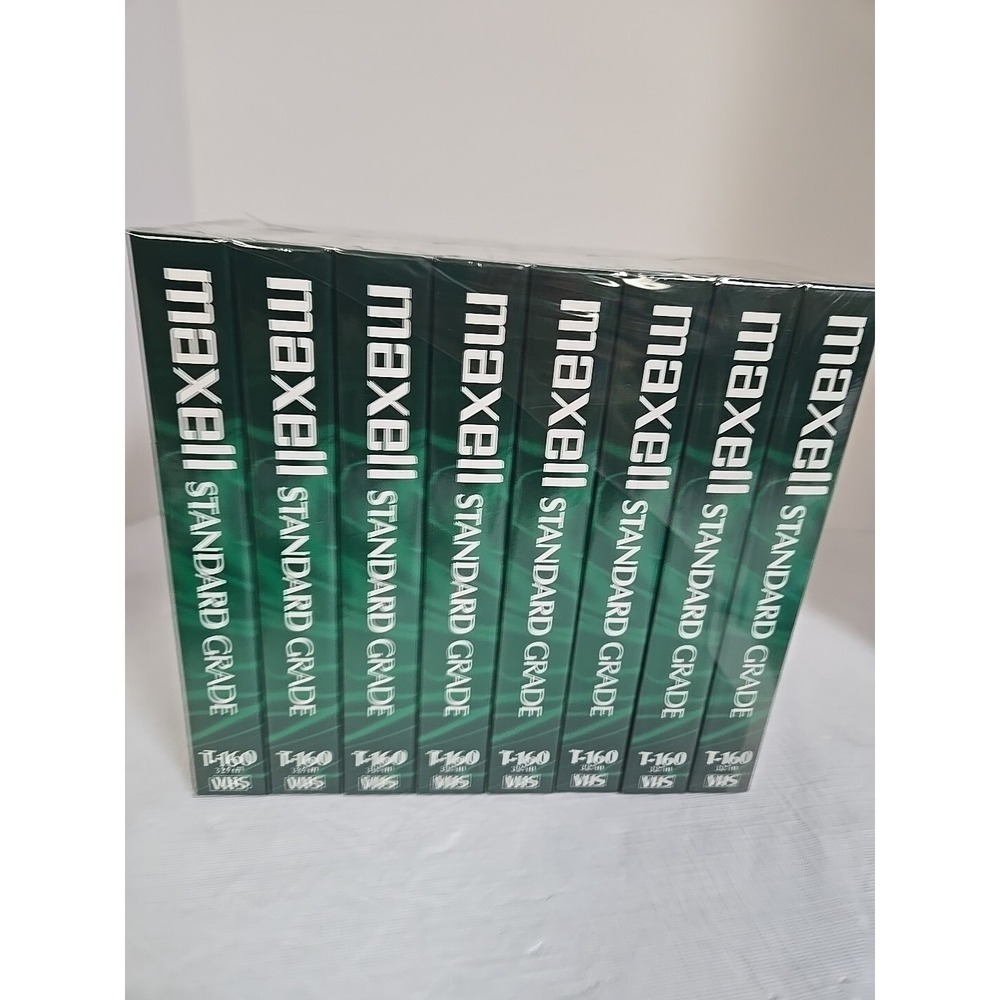 Maxell VHS T-160 Premium Grade 8 Hour Tapes - 10 pack - Picture 3 of 5